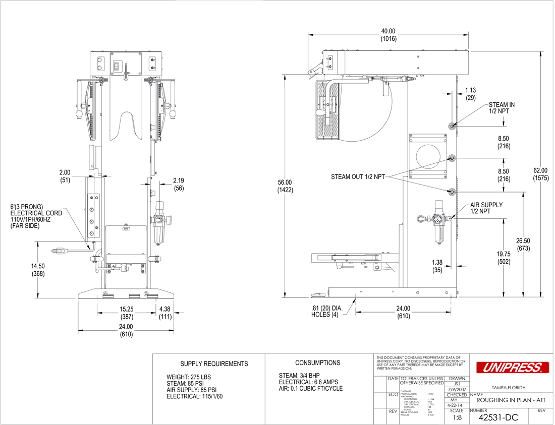 ATT Roughing-In Drawing