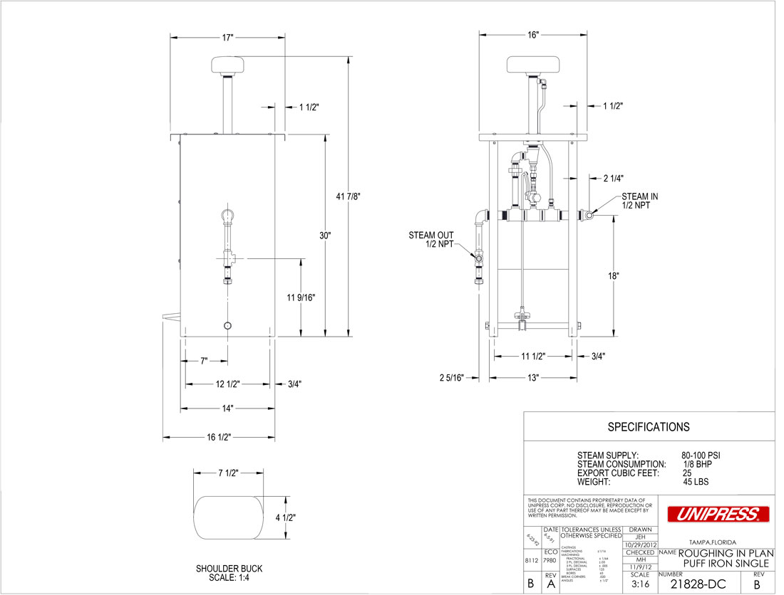 PI1 Roughing-In Drawing