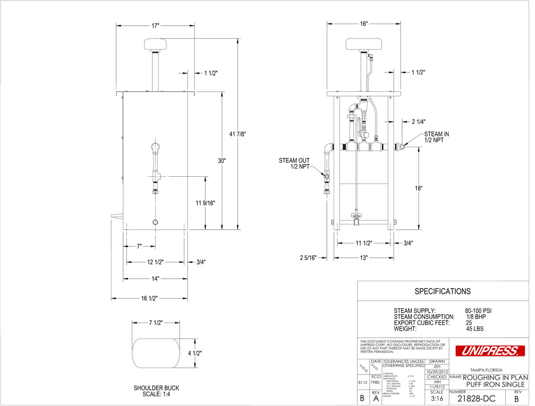 PI1 Roughing-In Drawing