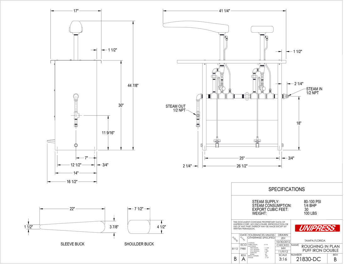 PI2 Roughing-In Drawing