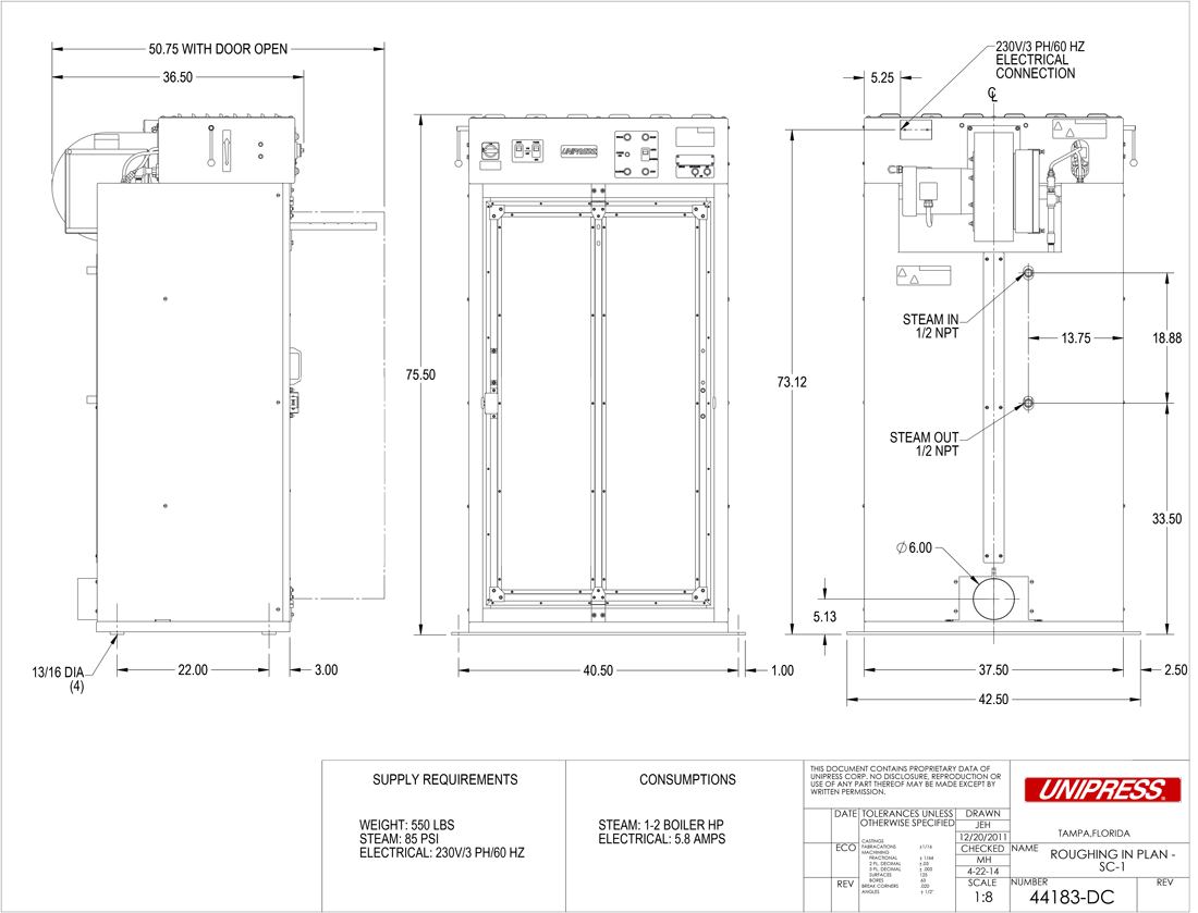 SC1 Roughing-In Drawing