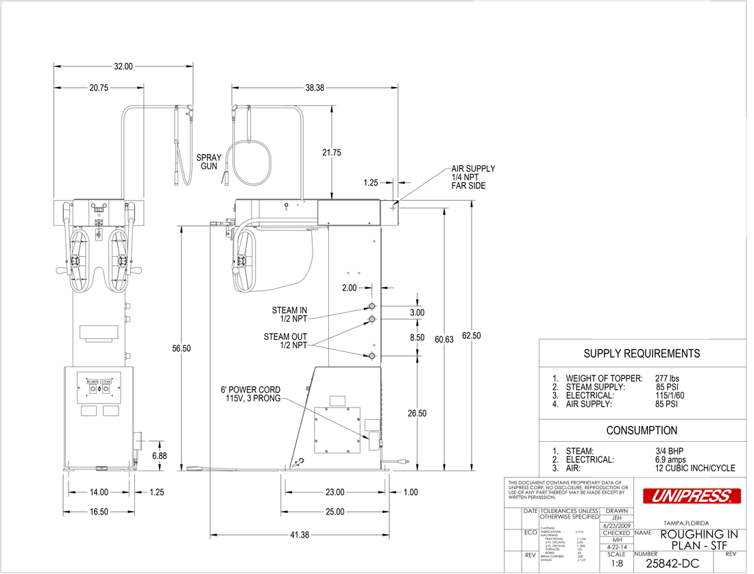 STF Roughing-In Drawing