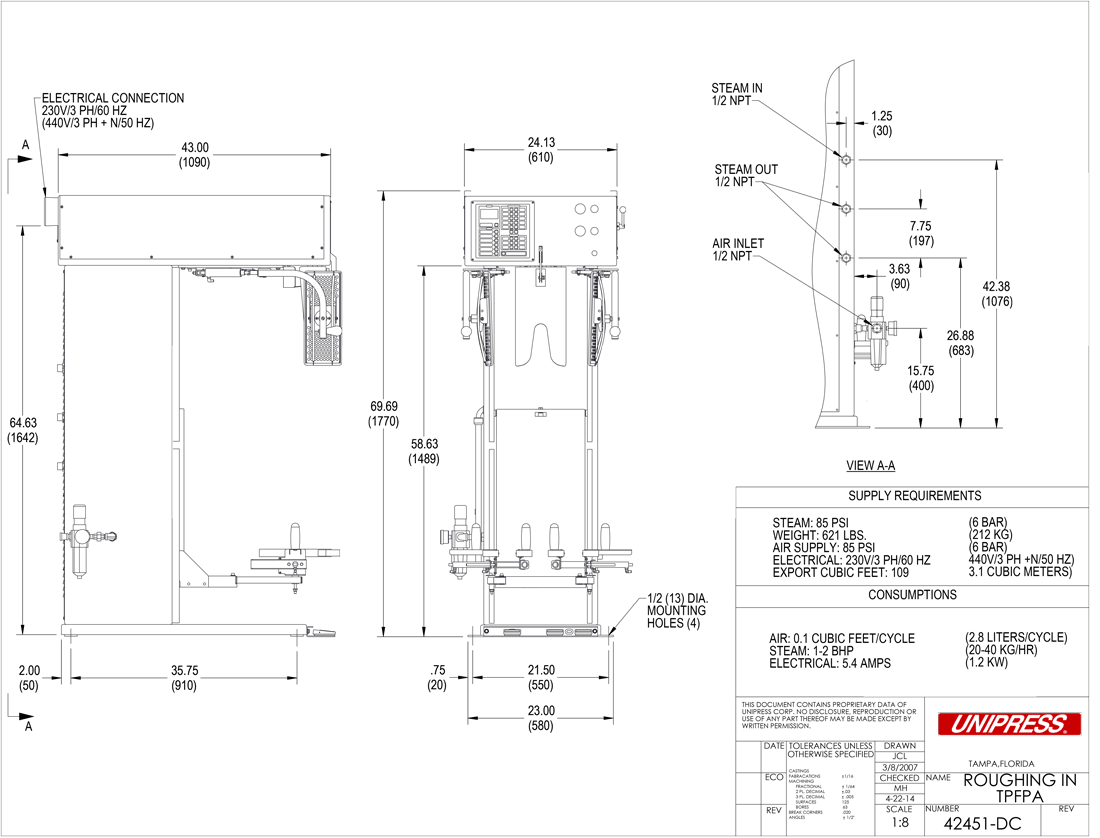 TPFPA Roughing-In Drawing